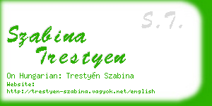 szabina trestyen business card