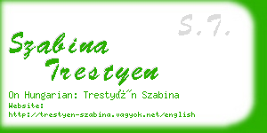 szabina trestyen business card